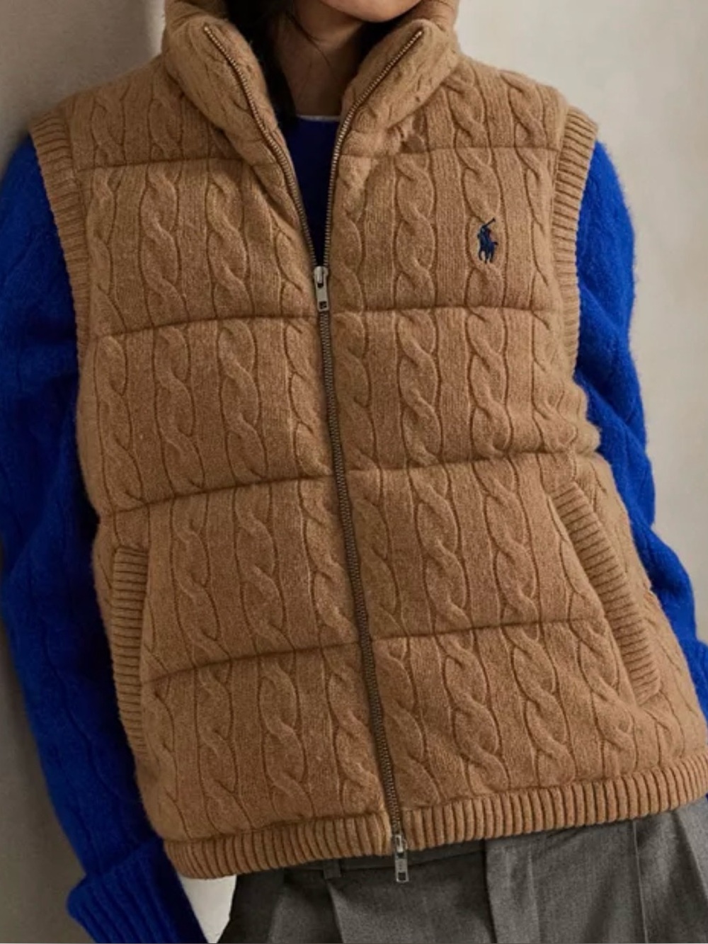 Polo Ralph Lauren Cable Knit Puffer Vest